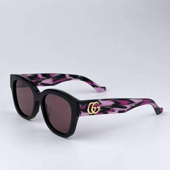 Gucci GG1550SK 004 BRAND NEW Sunglasses Black Red Women Square
